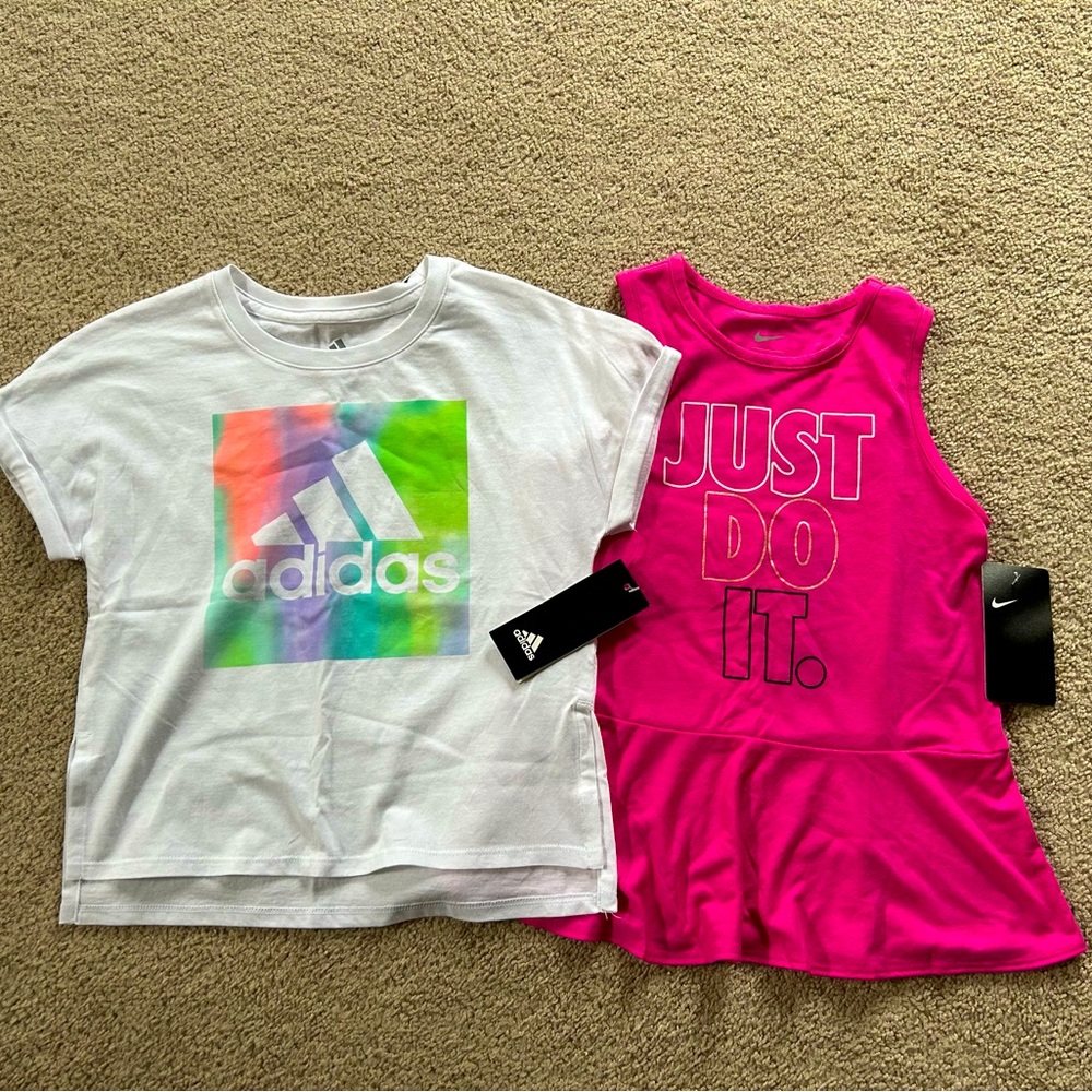 6X Nike & adidas tank/tee nwt
